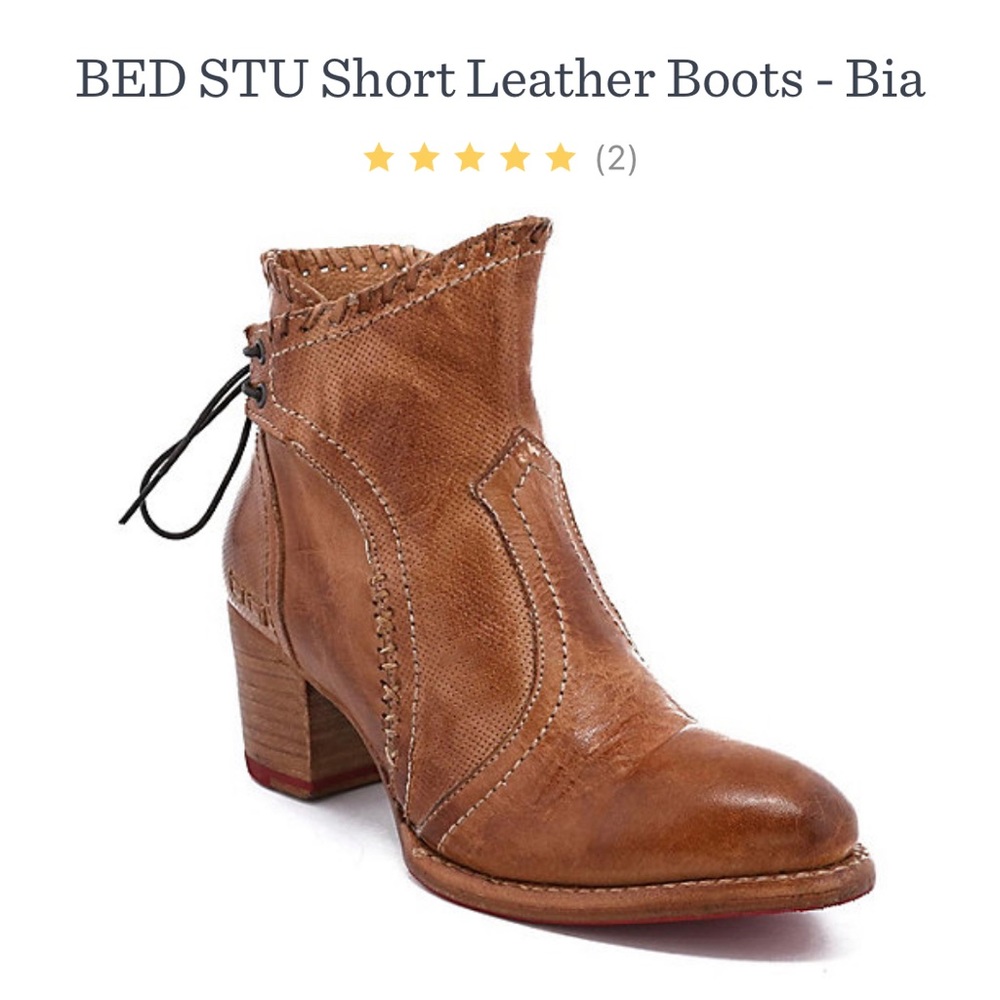 BED STU Short Leather Boots - Bia worn ONCE SIZE 8.5